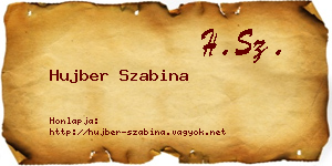 Hujber Szabina névjegykártya
