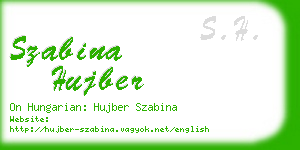 szabina hujber business card